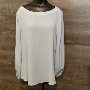 Ann Taylor Cream Relaxed Boxy Blouse